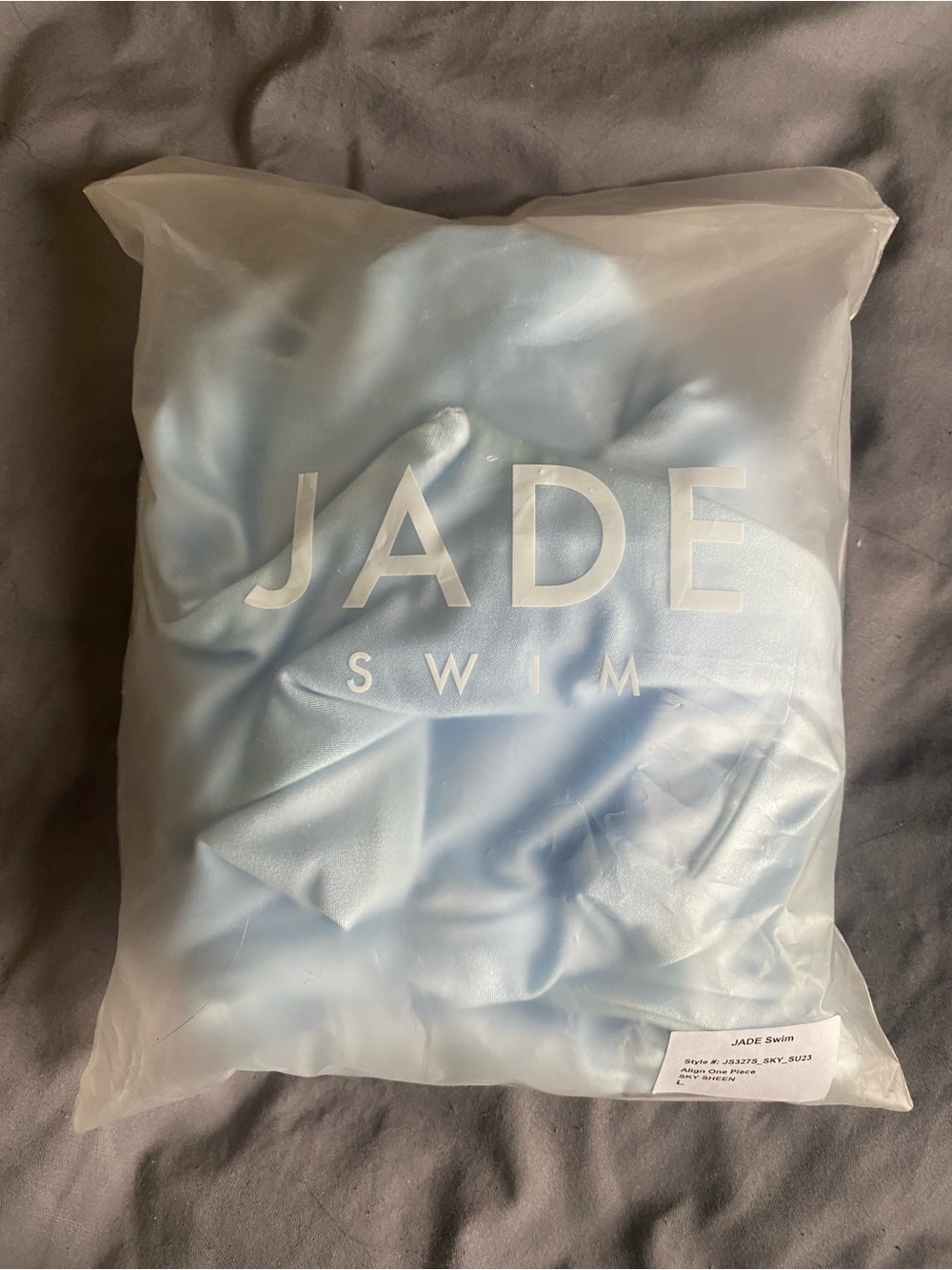 Jade Swim Align One Piece in Sky Sheen size L baby blue bathing suit - Picture 4 of 7